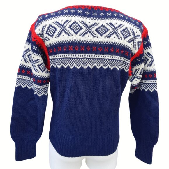 Marius Sports Handmade Norwegian Fair Isle Vintage Wool Pullover - Picture 2 of 15